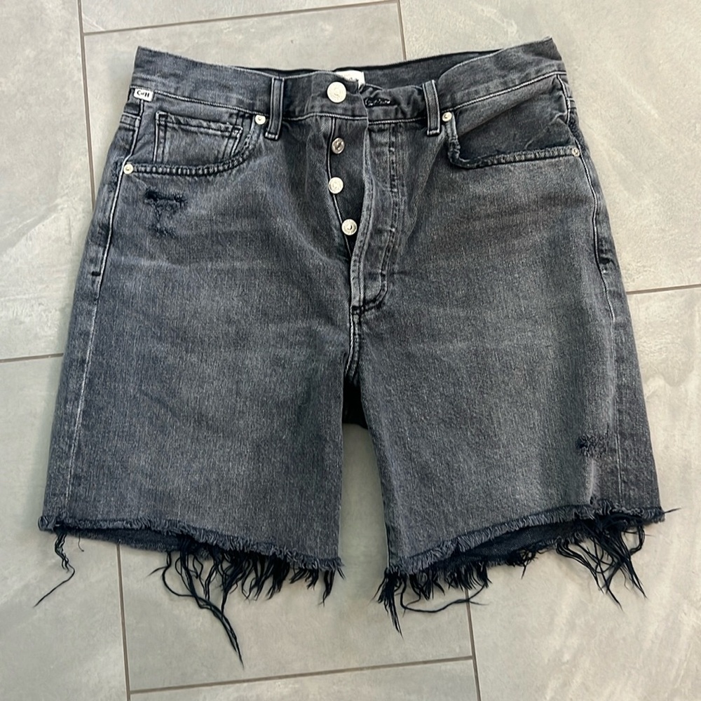 Citizens of humanity (Camila) black washed long shorts